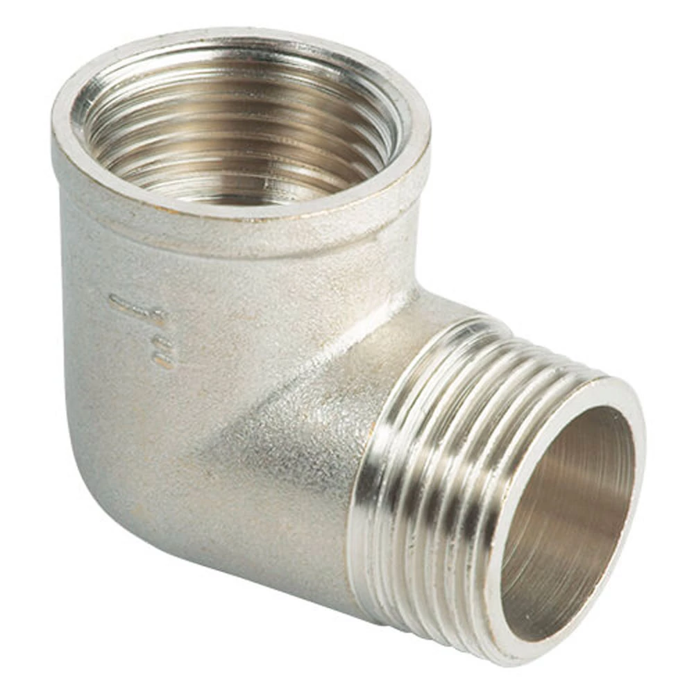 Угольник ALTSTREAM (TEBO) 1 1/2″ Ду40 Ру25, корпус – никелированная латунь, внутренняя/наружная резьба