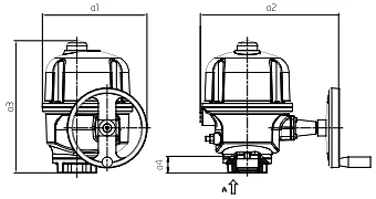 Чертеж Электропривод Bernard AQ10 однофазный 230В 50Гц 