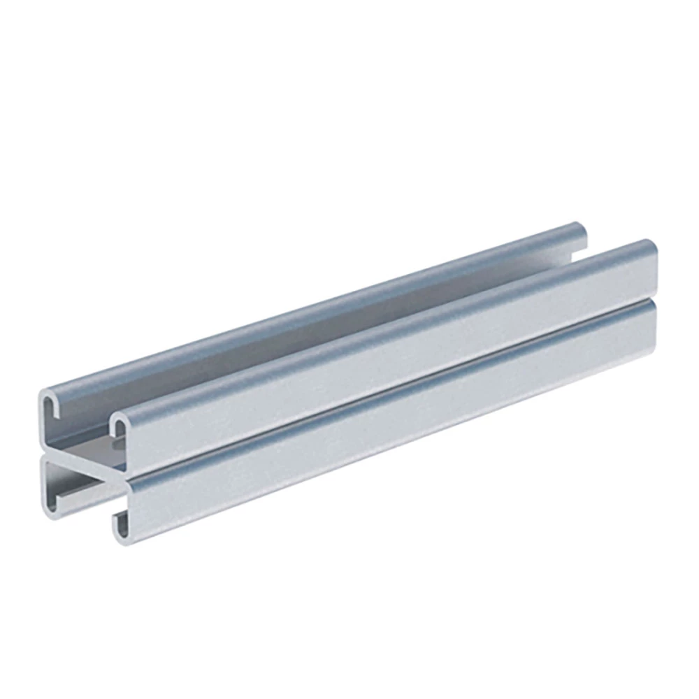 Профиль двойной EKF STRUT-система S-Line 41x21х2.5х2100 высота – 21 мм, ширина – 41 мм, длина – 2100 мм, толщина – 2.5 мм, материал – оцинкованная сталь, покрытие – цинкование по методу Сендзимира, цвет - светло-серый stpd4121210x2,5