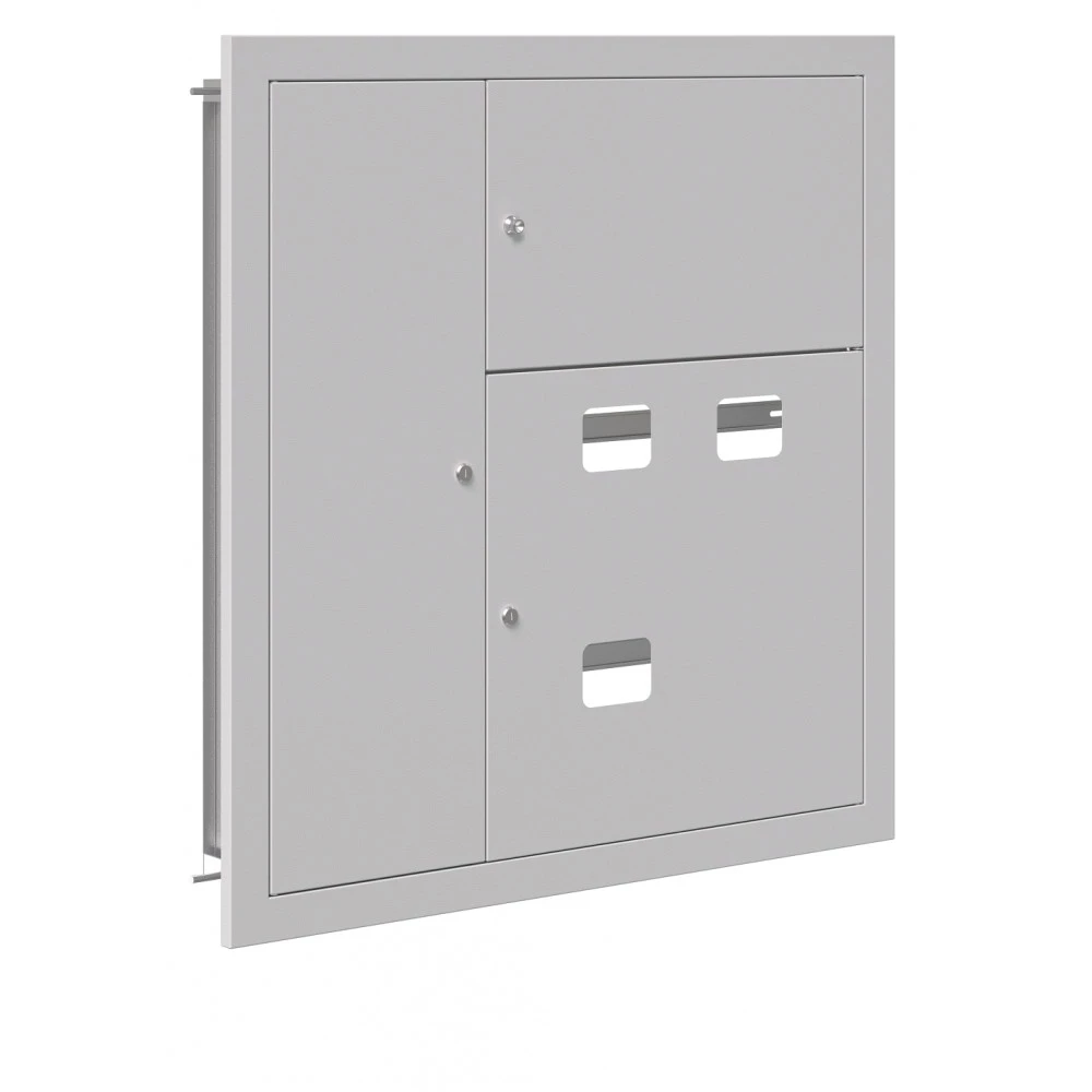 Щит этажный ESB ЩЭ-3-eco 1000х960х140мм, количество мест для электросчетчика - 3, корпус - сталь, цвет - серый, слаботочный отсек слева esb50018