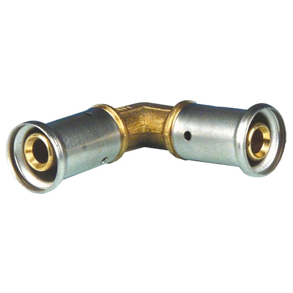 Угольник латунный HENCO 1P 90° Дн26x26 Ру16 пресс
