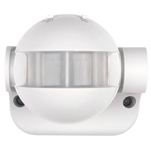 Датчик движения JazzWay PMS-IR 009 1200Вт 12м инфракрасный, накладной, обзор 180°, радиус действия 12м, IP44, белый 5012912