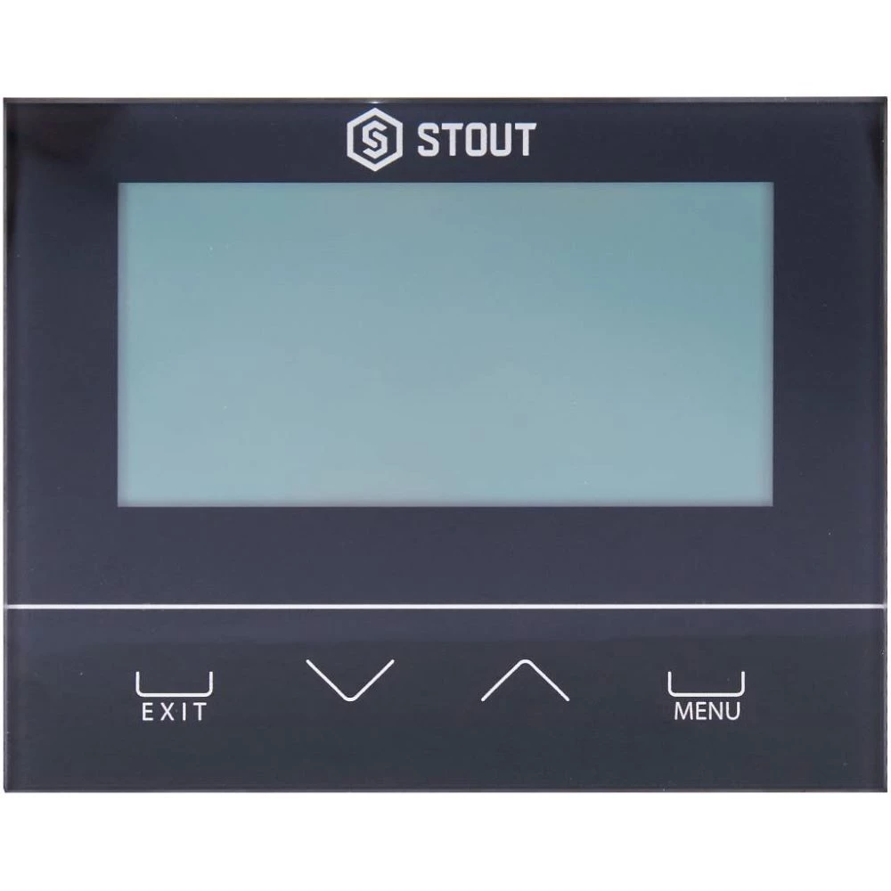 Термостат STOUT ST-292v2 комнатный переключающий беспроводной двухпозиционный, черный