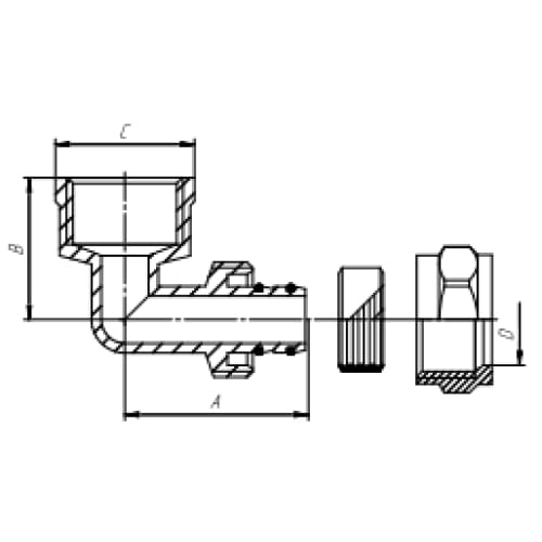 Соединитель латунный AQUALINK 16x3/4″ Ду16 Ру10 внутренняя резьба