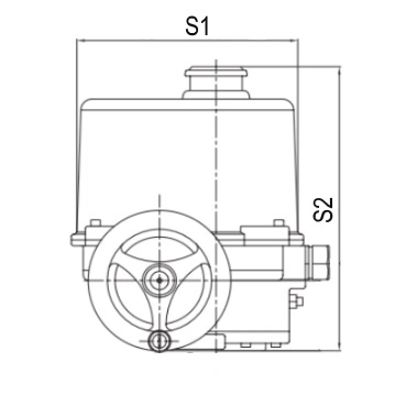 Эскиз Четвертьоборотный электропривод ГЗ-ОФ-200/14 М, 220 В