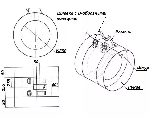 Чертеж термочехла