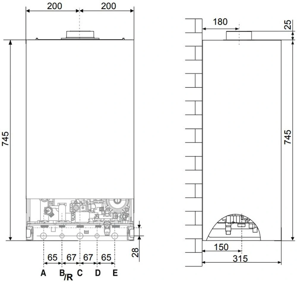 Котел газовый Ariston CLAS XC 24 FF 28.7 кВт настенный конвекционный двухконтурный
