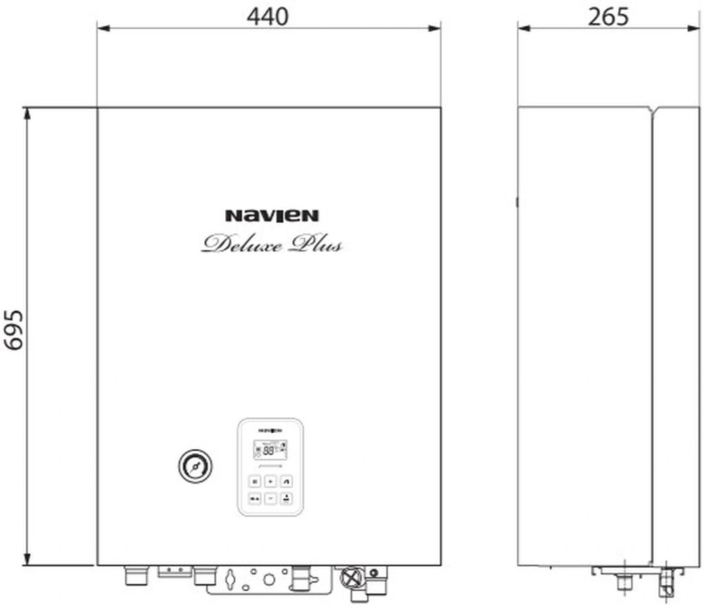Котел газовый Navien DELUXE PLUS Coaxial 13K 13 кВт настенный двухконтурный
