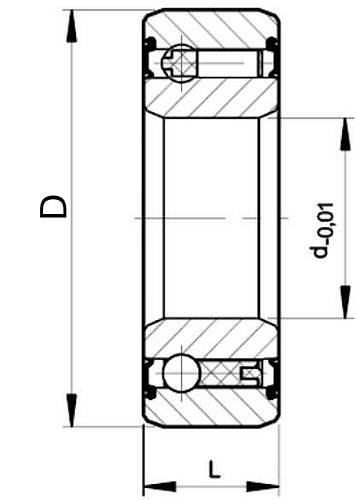 Муфта обгонная NPT CSK35-2RS внутренний диаметр - 35мм, сопротивление крутящего момента - 8.2Ncm