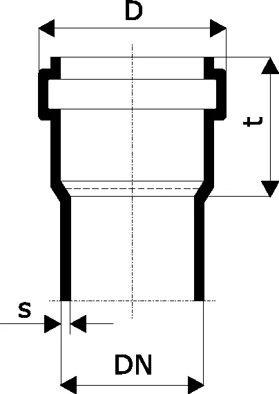 Эскиз Труба Ostendorf KG2000 SN10 Дн160х4.9 безнапорная из PP-MD L=2.0м зеленая с раструбом
