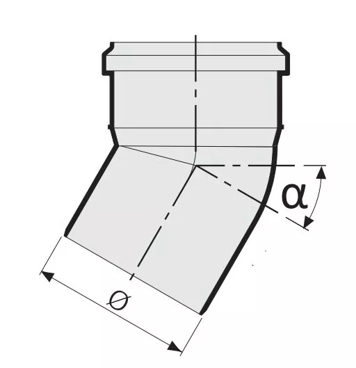 Отвод Sinikon Комфорт плюс Дн110x45° шумопоглощающий