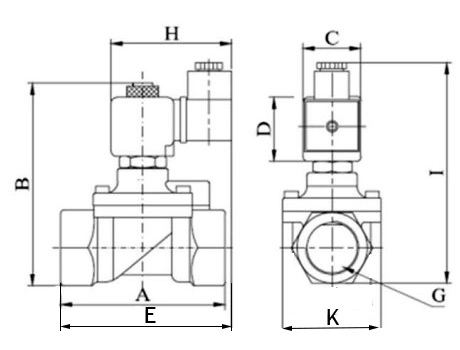 Клапан электромагнитный соленоидный двухходовой отсечной Tork S1010 1 1/2″ Ду40 Ру12 пилотного действия, нормально-закрытый (НЗ), корпус - латунь, уплотнение - NBR, катушка 220B
