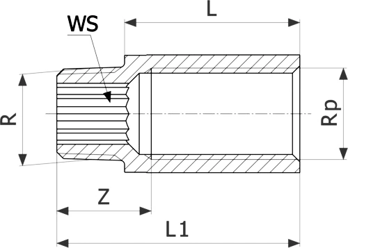 Удлинитель Viega 3525 1/2″ Дн15 Ру25 длина 120 мм, внутренняя/наружная резьба, корпус – бронза