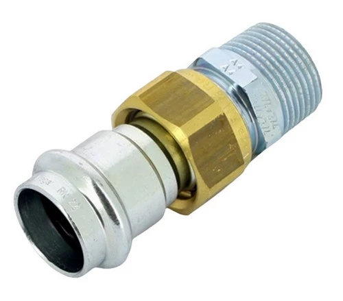 Муфта Viega 1165 Дн28х1″ Ру10 корпус - сталь AISI 304, уплотнение EPDM, присоединение - пресс/наружняя резьба