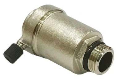 Воздухоотводчик муфтовый (резьбовой) TZ Valve TZ-001 1/2″ Ду15 Ру10 автоматический с горизонтальным колпачком ремонтопригодный, корпус - латунь