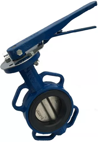 Затвор дисковый поворотный ABRA BUV-VF826D Ду32/40 Ру16 межфланцевый, корпус - чугун GG25, диск - чугун GGG-40, уплотнение - EPDM, с рукояткой