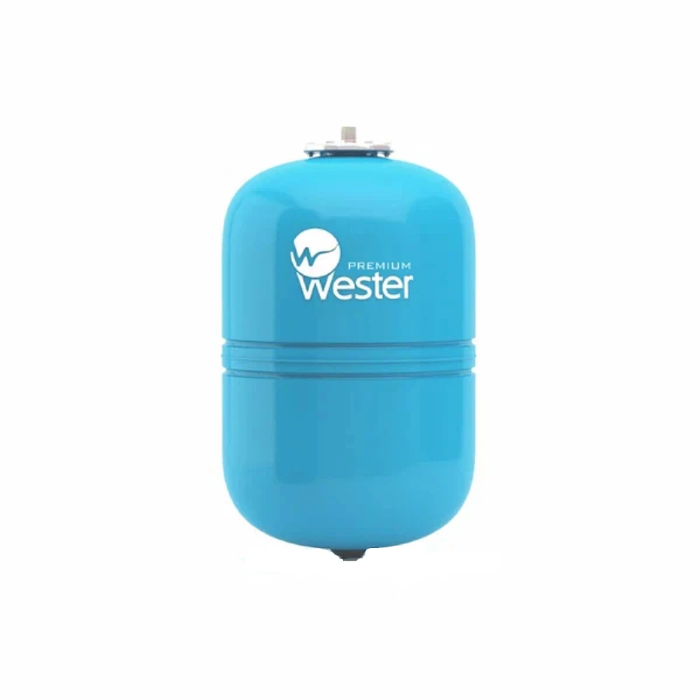 Гидроаккумулятор Wester Premium WAV 3/4″ 18 л Ру10 вертикальный, наружная резьба, корпус – углеродистая сталь