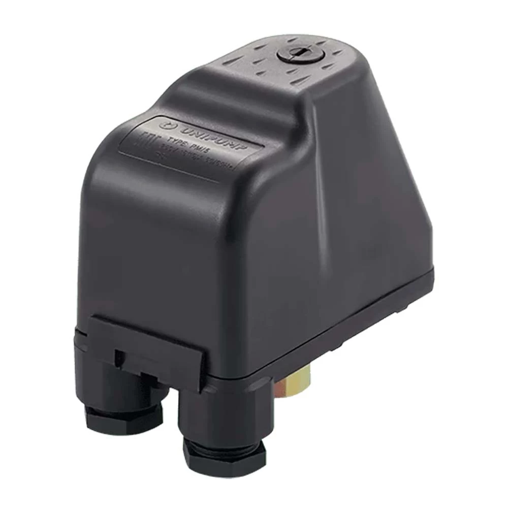 Реле давления Unipump РМ/5 Ду8 Ру5, присоединение - внутренняя резьба G1/4″, диапазон настройки давления включения - 1...2.5бар, диапазон настройки давления выключения - 1.8...4.5бар, 220В/50Гц