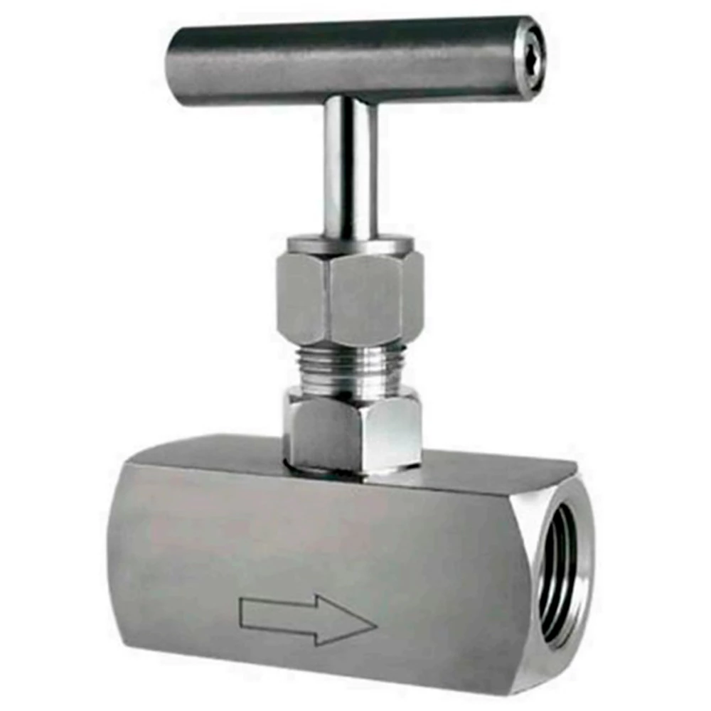 Клапан игольчатый VN3232M-T-Ht 3/8″ Ду10 Ру400 резьбовой, корпус - нержавеющая сталь 316, уплотнение - металл, с Т-образной рукояткой