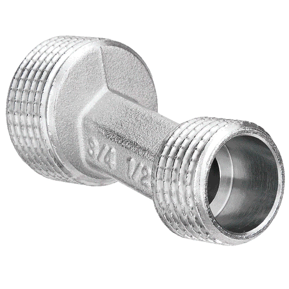 Эксцентрик латунный AQUALINK 1/2”x3/4” Ду15x20 Ру35 наружная резьба никелированный