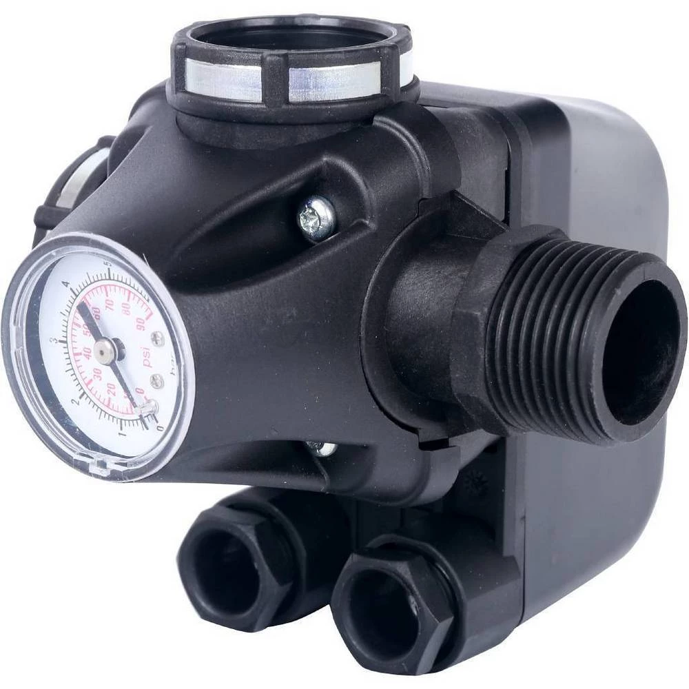 Реле давления STOUT SCS-0001 PM5-3W 1″ Ду25 Ру5 для водоснабжения со встроенным манометром, диапазон настройки давления 1-5бар, 220В