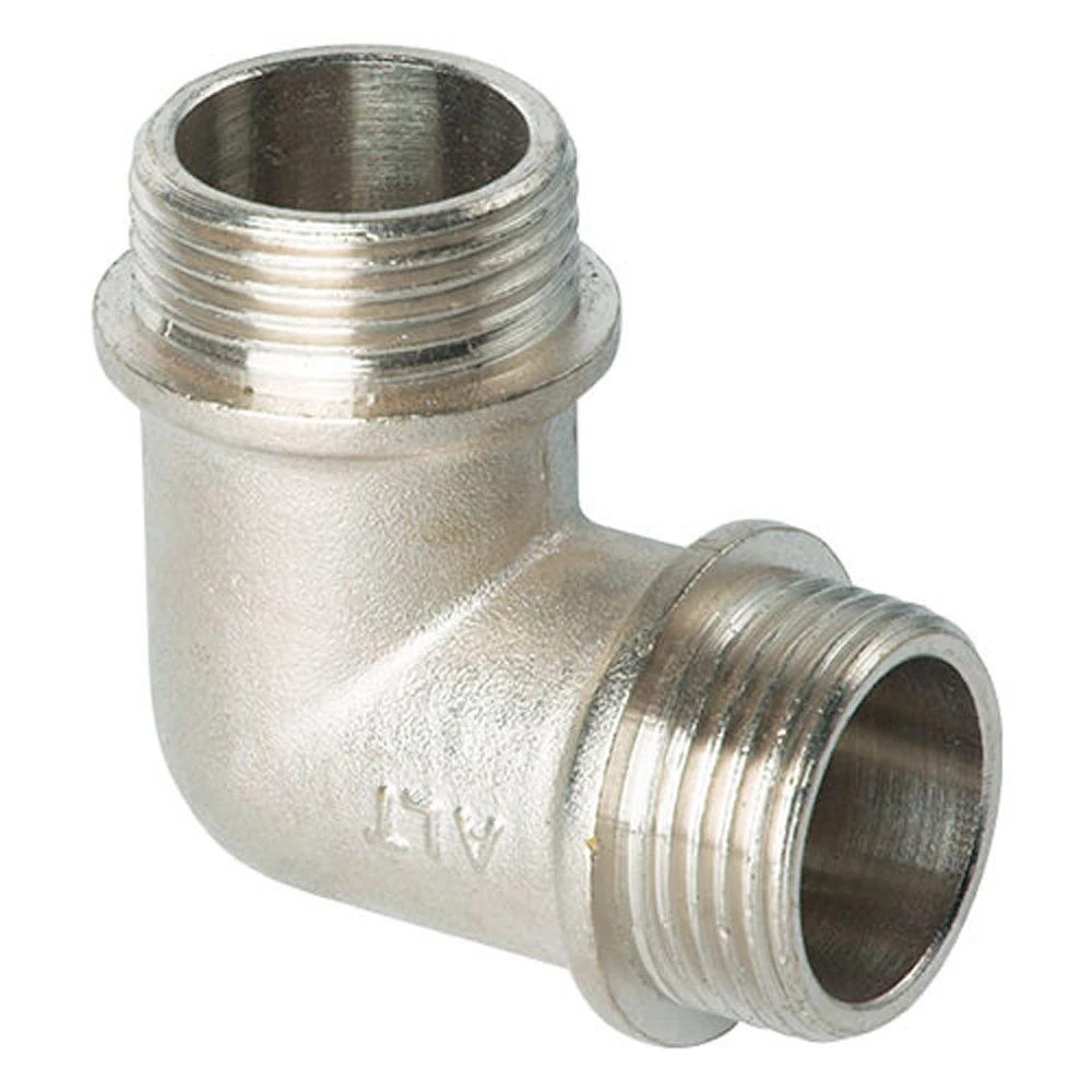 Угольник ALTSTREAM (TEBO) 1″ Ду25 Ру40, корпус – никелированная латунь, наружная резьба