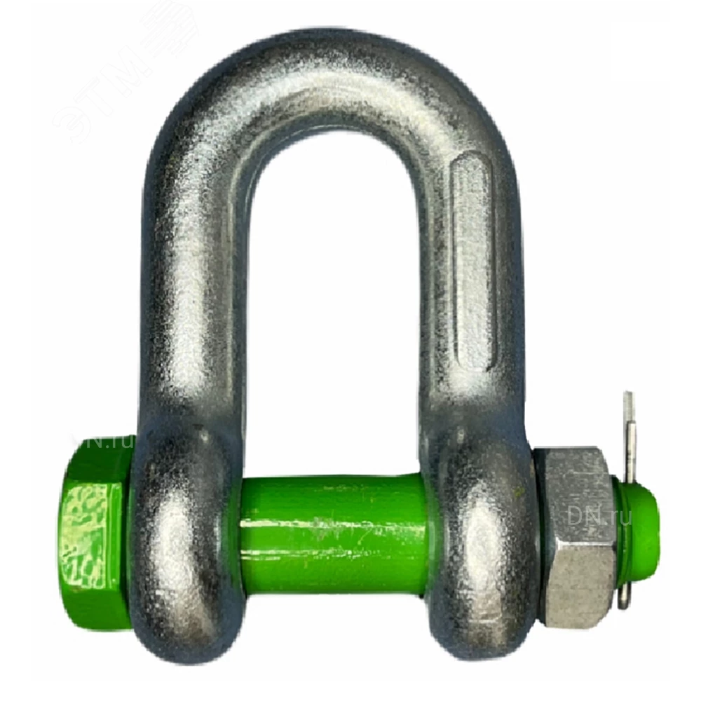 Скоба КМП G2150 1/2″ прямая со шплинтом, покрытие - цинк, грузоподъемность - 2.0т