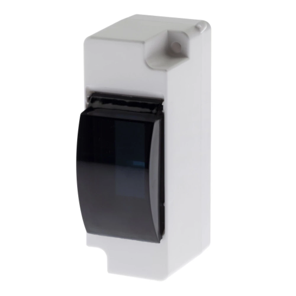 Бокс навесной ЭРА SIMPLE КМПн 1/2 IP30, прозрачная крышка, количество модулей - 2, корпус - пластик, цвет - белый Б0051470