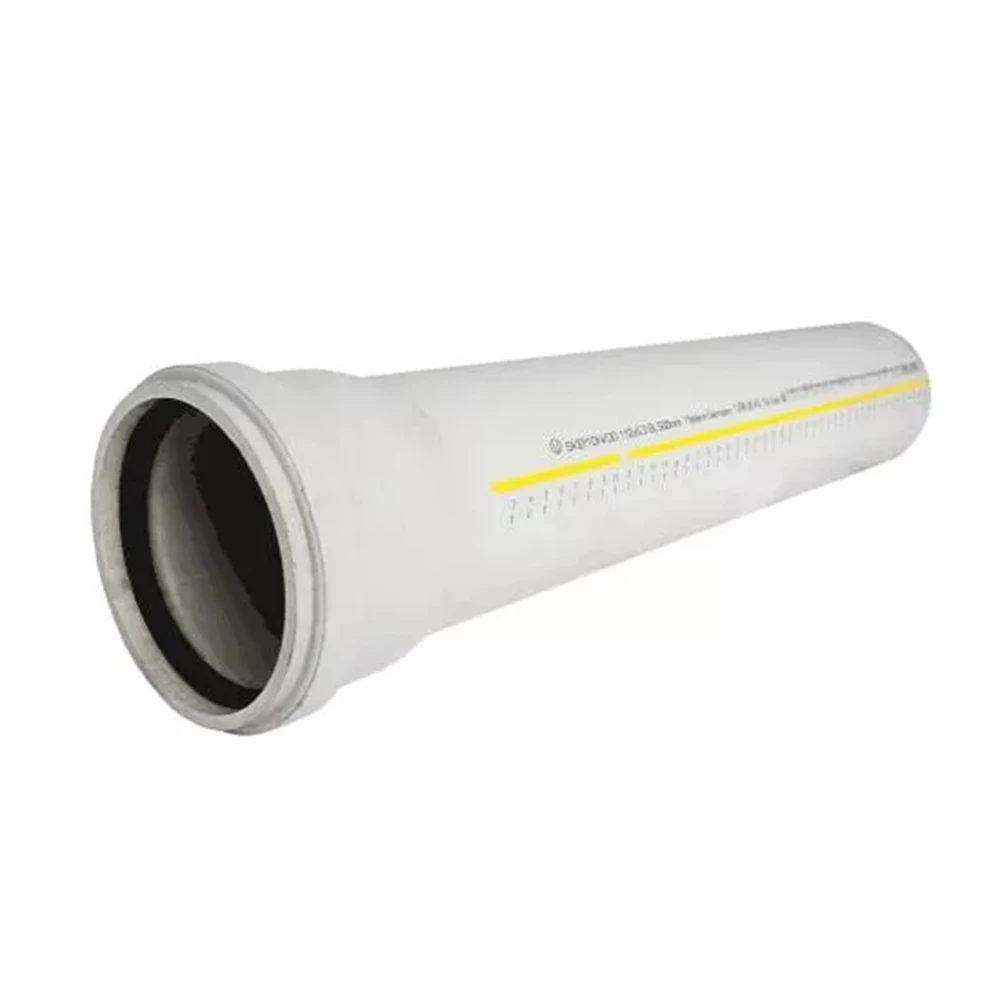 Труба Ostendorf Skolan dB SKEM Дн160х5.3 из PP-MD, L=0.5м бесшумная, серая с раструбом