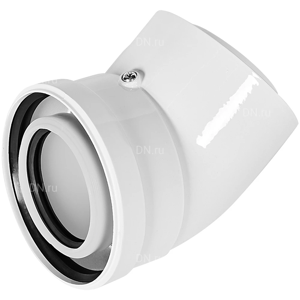 Отвод ROMMER RCA-8012-000045 Ду80х125 45° конденсационный, коаксиальный, материал - алюминий, тип соединения - папа-мама