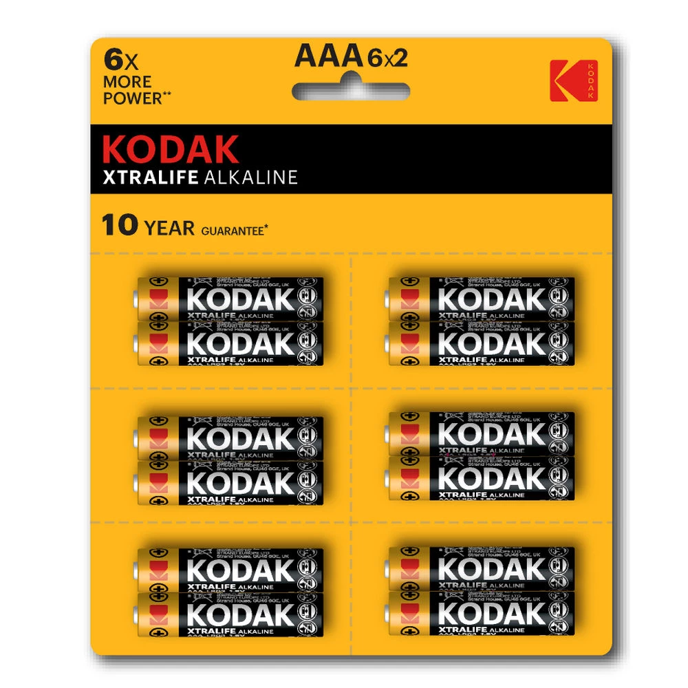 Батарейки KODAK XTRALIFE Alkaline количество - 12, размер - AAA Б0038793