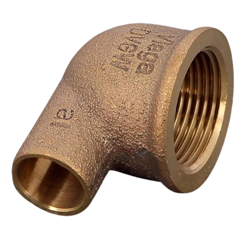 Угол переходной Viega 94090G Дн18x3/4″ Ру25, 90°, для медных труб, присоединение - пайка / внутренняя резьба
