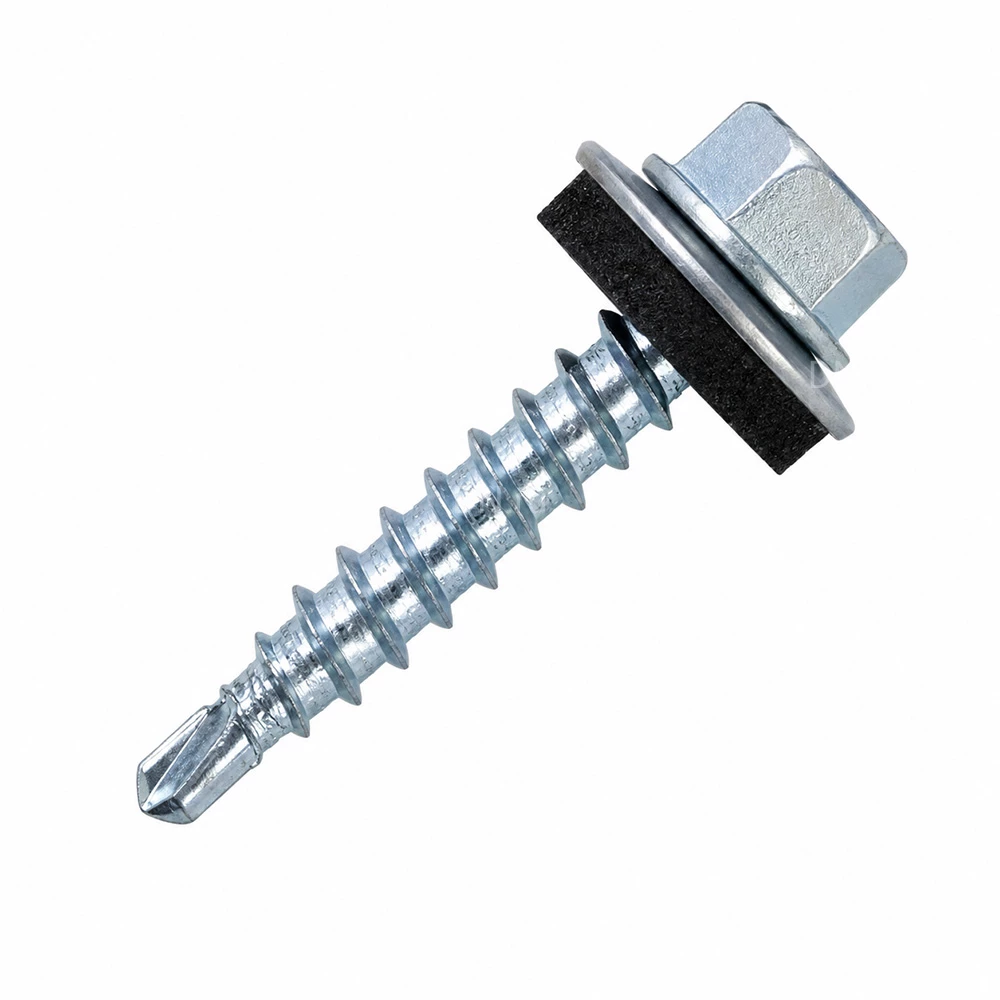 Саморез Китай 5.5х64 (15кг) кровельный (по металлу), головка - шестигранная, диаметр - 5.5мм, длина - 64мм, материал - углеродистая сталь, наконечник - сверло, покрытие - цинк, цвет - серый, фасовка - 15кг