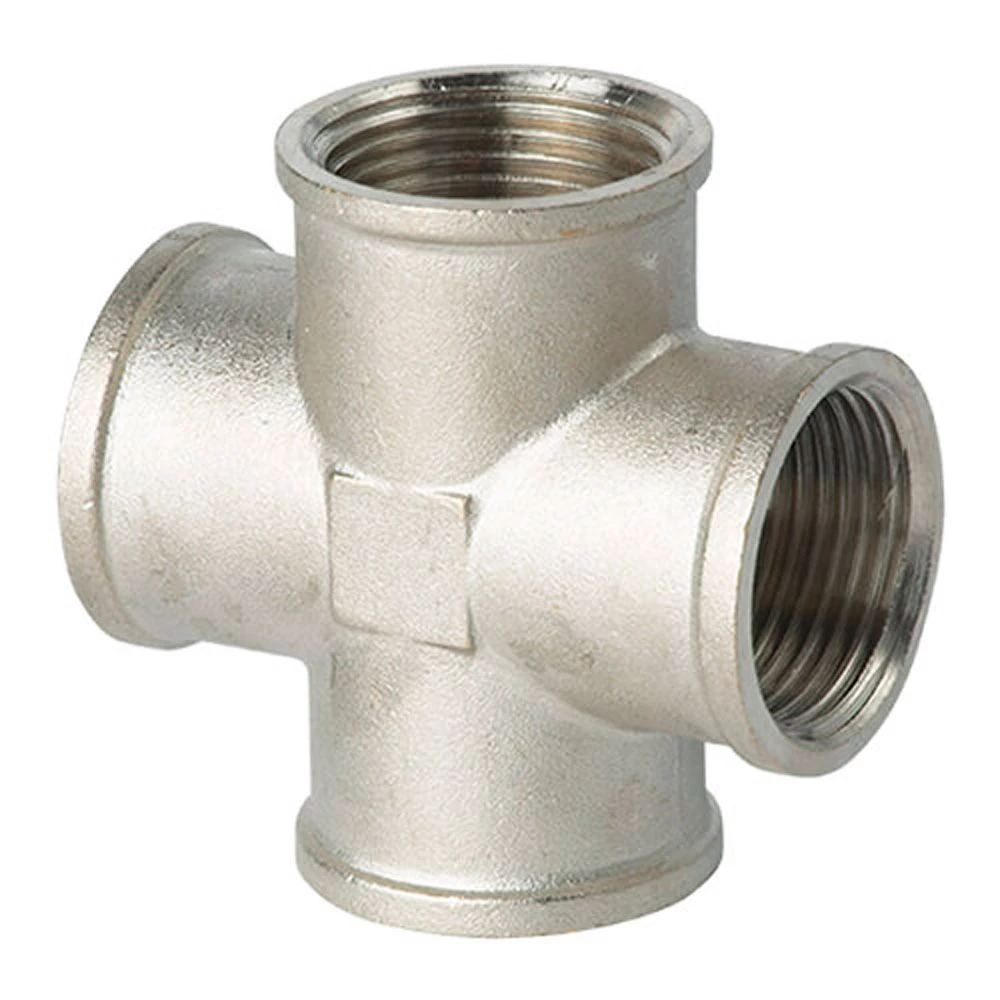 Крестовина ALTSTREAM (TEBO) 1/2″ Ду15 Ру40, корпус – никелированная латунь, внутренняя резьба