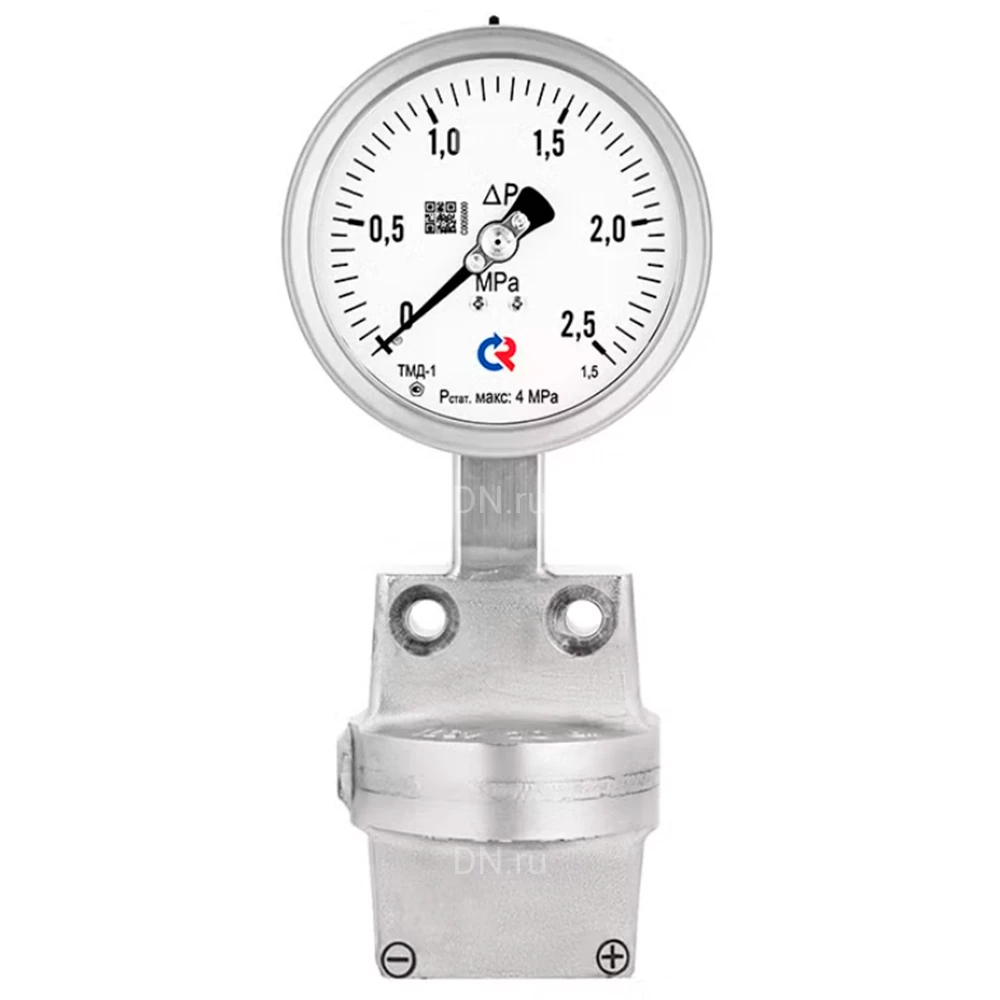 Манометр Росма ТМД-1-521Р (0-25кПа) 250кПа 2хG1/4 1.5 дифференциальный, модификация 1, 100мм, тип - ТМД-1-521Р, радиальное присоединение, 0-25кПа, макс. статическое давление 250кПа, резьба 2хG1/4, класс точности 1.5