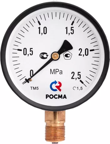 Манометр радиальный Росма ТМ-610Р.00 (0-0.06МПа), корпус 150 мм, присоединение М20х1.5