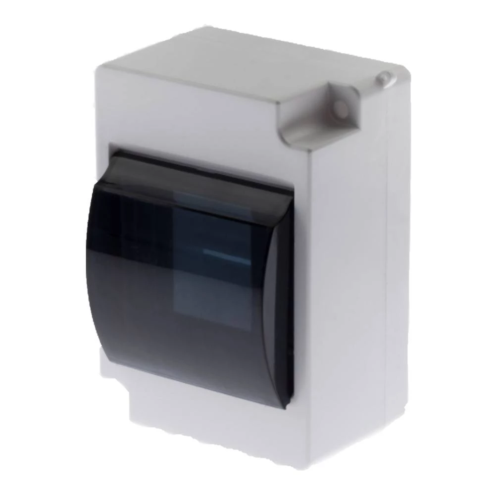 Бокс навесной ЭРА SIMPLE КМПн 1/4 IP30, прозрачная крышка, количество модулей - 4, корпус - пластик, цвет - белый Б0051471
