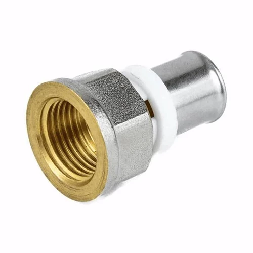 Муфта Aquasfera 8002 Дн32х1 1/4″ Ру16 пресс-внутренняя резьба, для металлопластиковых труб, латунь
