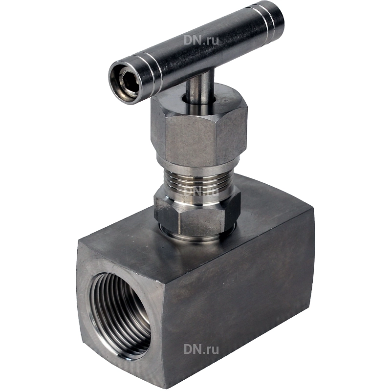 Клапан игольчатый VN3232M-T-Ht 2″ Ду50 Ру400 резьбовой, корпус - нержавеющая сталь 316, уплотнение - металл, с Т-образной рукояткой