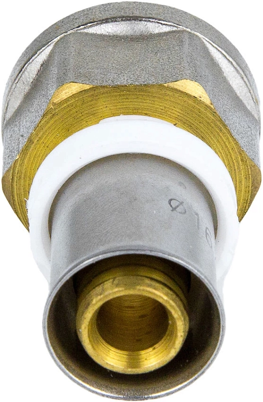 Муфта Aquasfera 8002 Дн32х1 1/4″ Ру16 пресс-внутренняя резьба, для металлопластиковых труб, латунь