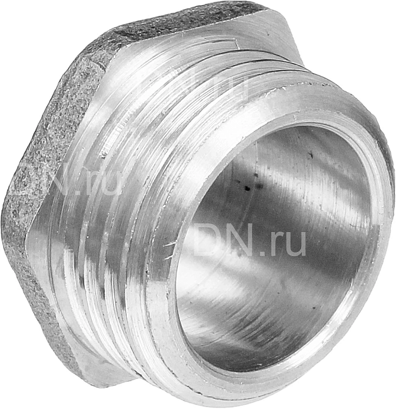 Заглушка БАЗ ЗН 1/2″ Ду15 Ру40 латунная, наружняя резьба. никелированная