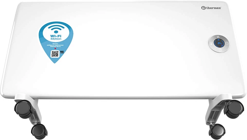 Конвектор электрический THERMEX Frame E Wi-Fi 1500E 1.5 кВт с электронным термостатом, ножки с шасси, белый