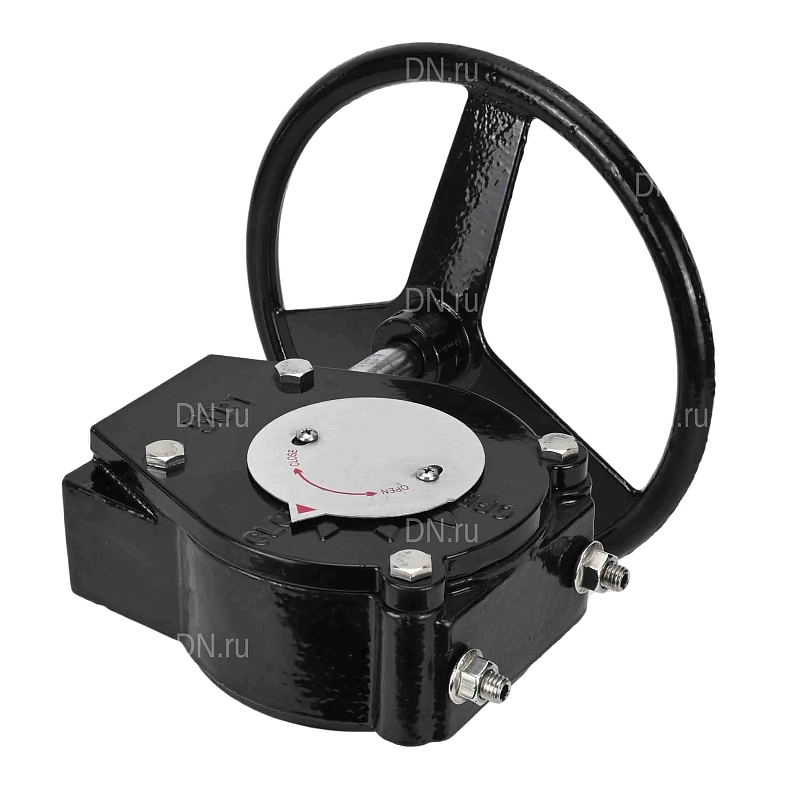 Редуктор RDN RQN5-500Z-T30 Ру16 для четвертьоборотной запорно-регулирующей арматуры, корпус - алюминиевый сплав, квадрат штока 22х22, F10