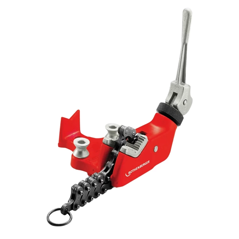 Тиски Rothenberger 1/8″ – 2 1/2″ трубные, цепные, V-образные, материал копуса – чугун