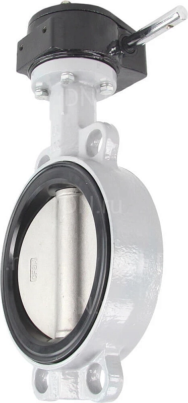 Затвор дисковый поворотный ABRA BUV-VF863D Ду500 Ру16 межфланцевый, корпус - чугун GG25, диск - нержавеющая сталь AISI 316, уплотнение - NBR, с редуктором