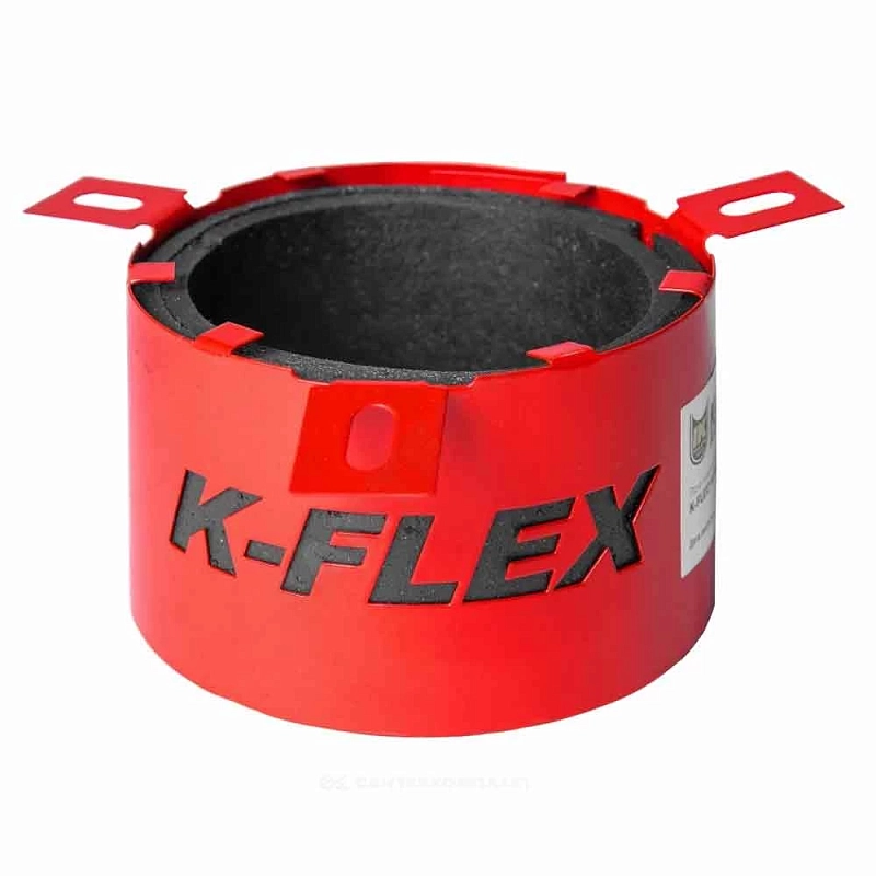 Муфта противопожарная K-FLEX K-Fire Collar Дн110 для труб, материал - сталь, цвет - красный, отгрузка кратно 24шт