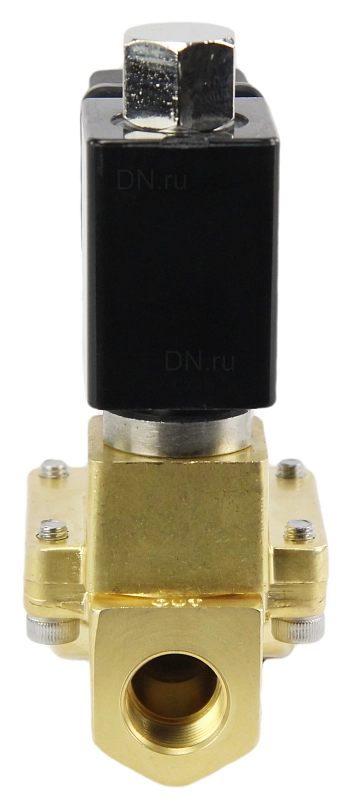 Клапан электромагнитный соленоидный двухходовой DHD31-NO Ду25-25 (1 дюйм), Ру13 пилотного действия (НО) резьба G, корпус - латунь, уплотнение - EPDM, с катушкой 0545A 220В