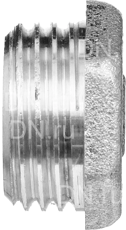 Заглушка БАЗ ЗН 1/2″ Ду15 Ру40 латунная, наружняя резьба. никелированная