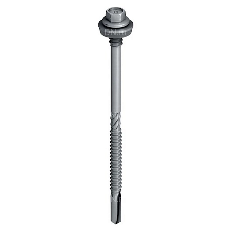 Шуруп самосверлящий EJOT SAPHIR JT2-D-12H-5.5/6.3х160 E19 диаметр 5.5/6.3мм, длина 160мм, толщина соединительных деталей 90-125мм, материал - углеродистая сталь с покрытием Climadur, уплотнительная шайба E19 с EPDM прокладкой, упаковка - 100шт