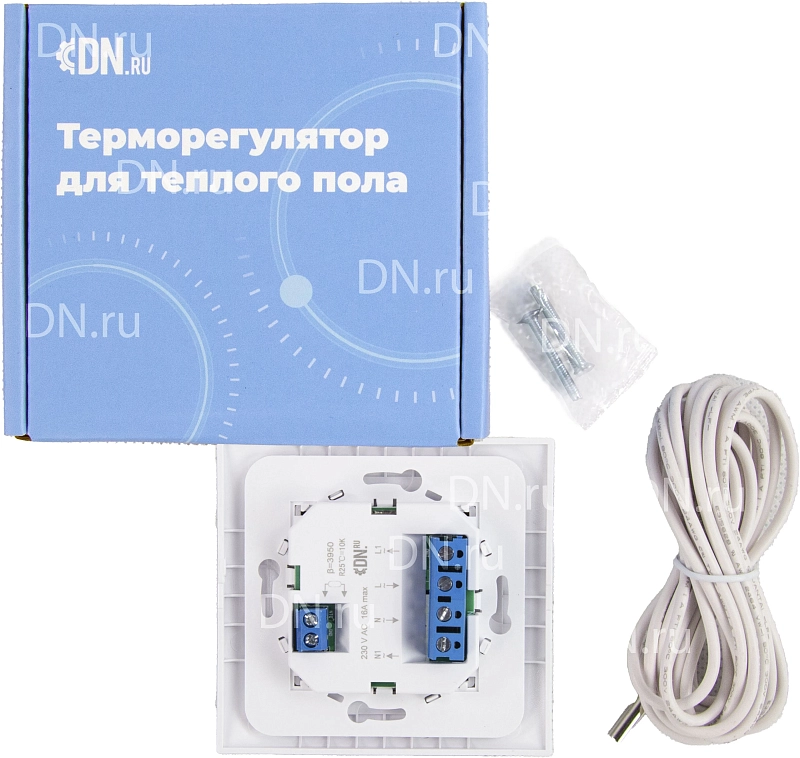Терморегулятор для теплого пола T03SM механический цвет белый